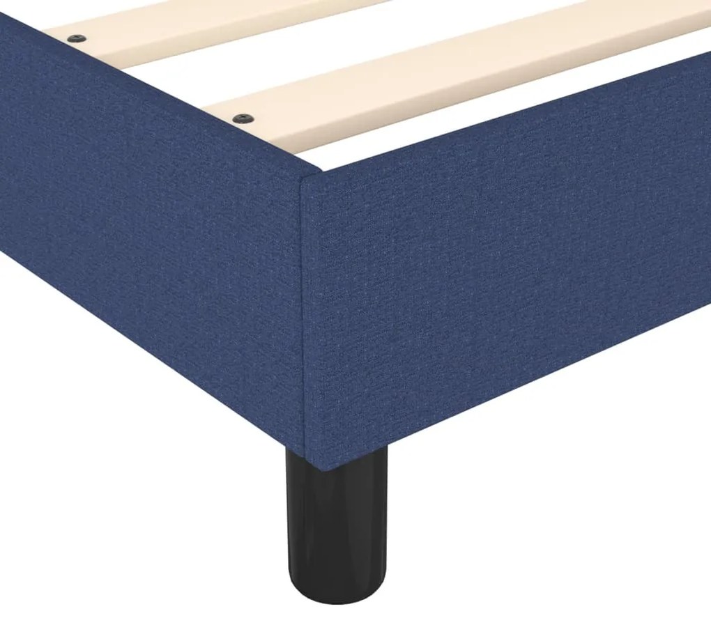 Cama com molas/colchão 90x190 cm tecido azul