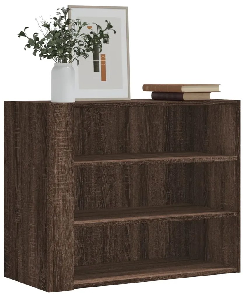 vidaXL Armário parede 75x35x60 cm derivados madeira carvalho castanho