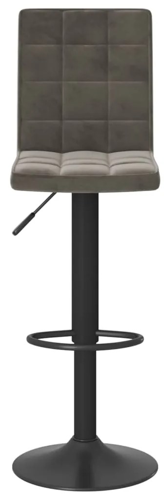 Bancos de bar 2 pcs veludo cinzento-escuro