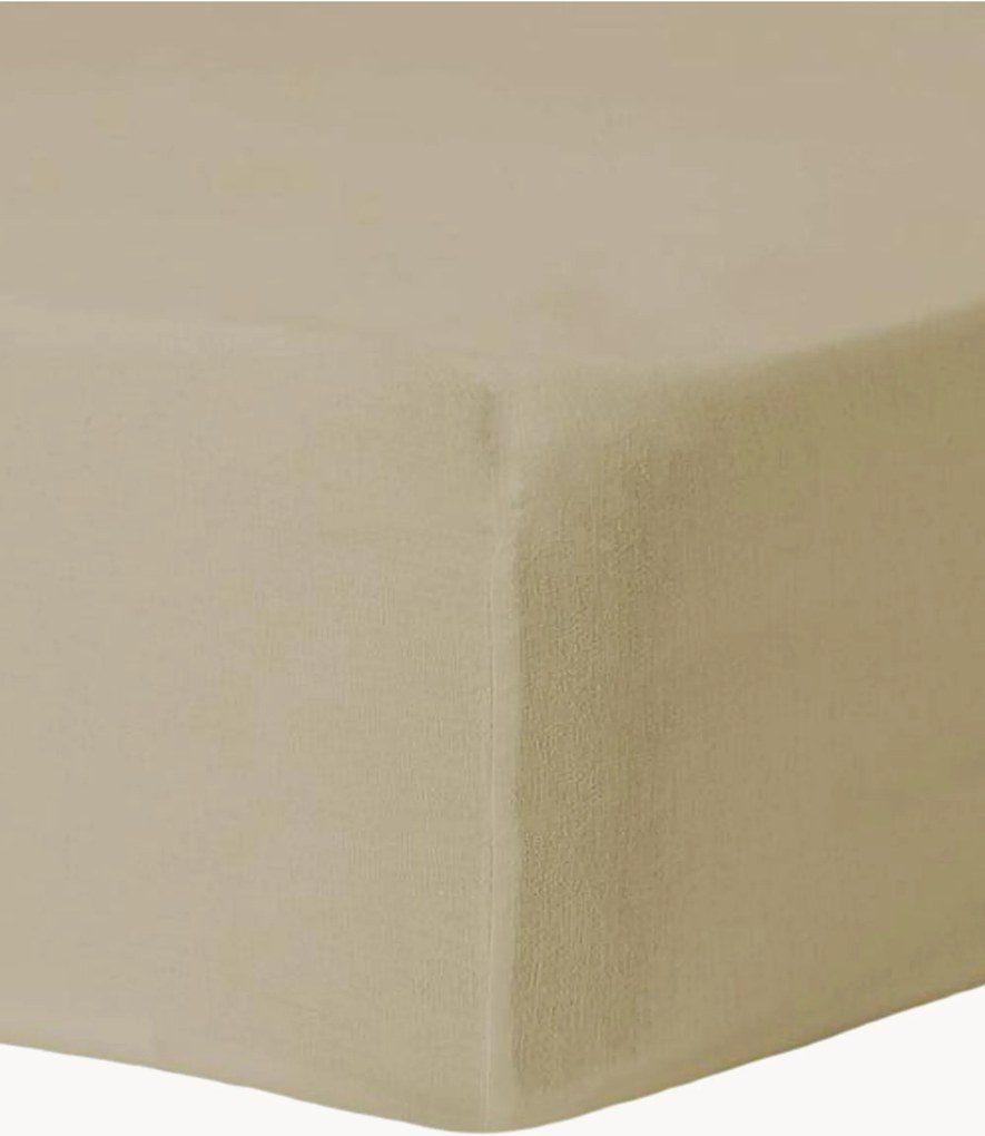 Lençol elástico artesanal em algodão para cama boxspring Luna