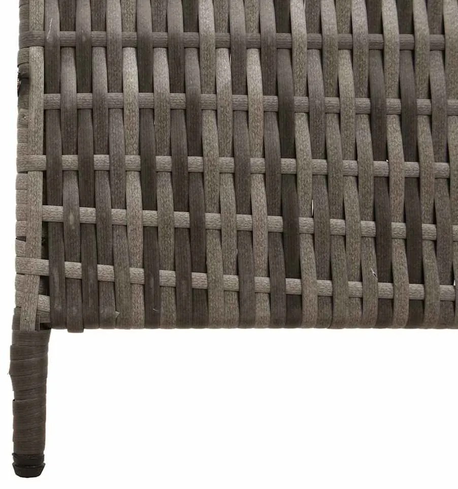 Divisor de Ambiente 3 Painéis Dobrável Cinza 147x180 cm Poly Rattan