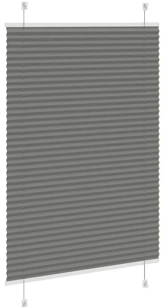 Antracite Plissada Cega 95x150 cm Largura Tecido 94,4 cm