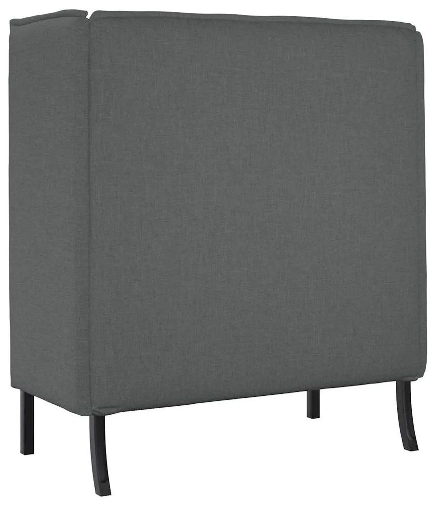 Sofá Highback Cinza Escuro 109x56x121 cm Tecido