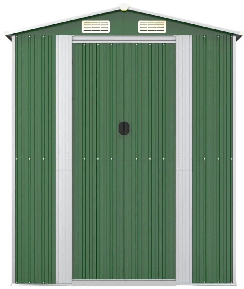 Abrigo de jardim 192x108x223 cm aço galvanizado verde