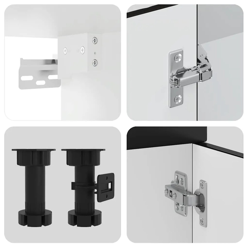 14 peças armário de cozinha conjunto Kalmar preto