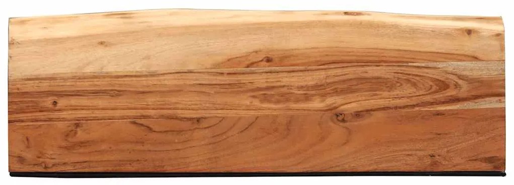 Prateleiras parede 2 pcs 60x20x3,5 cm madeira de acácia maciça