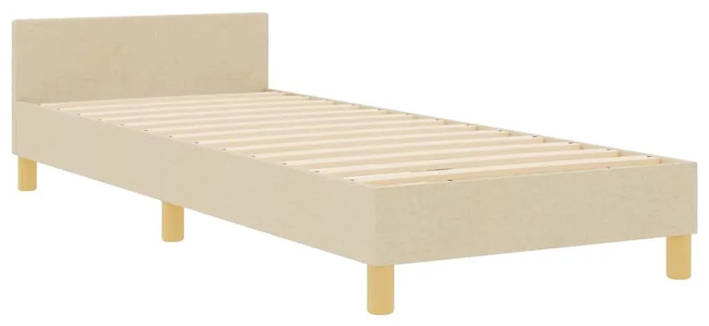 Cama de tecido creme vidaXL 100x200 cm
