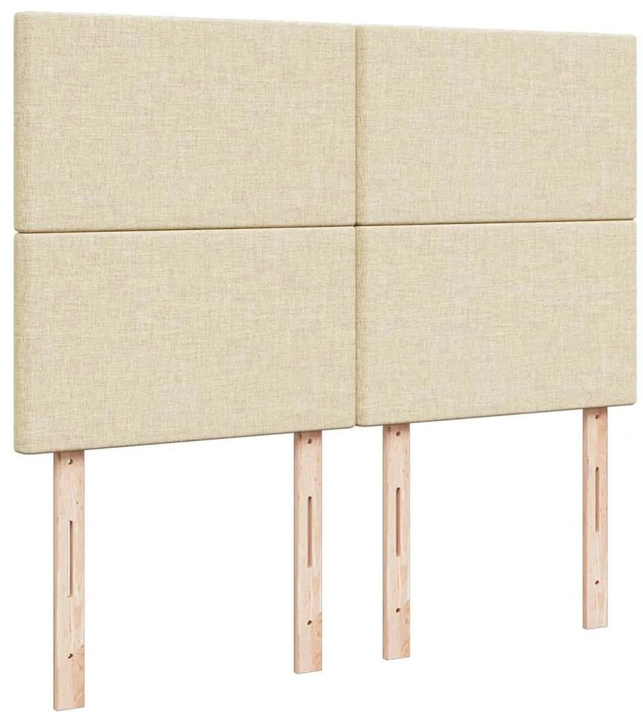 Estrutura de cama otomana com colchão tecido creme 140x200cm