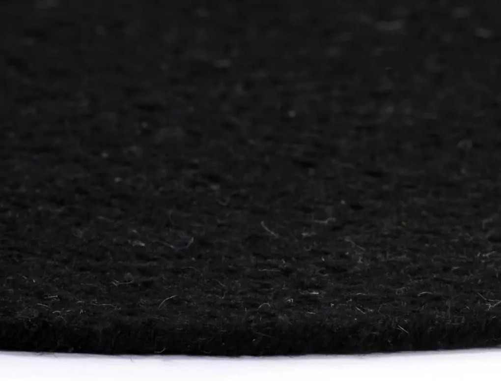 Individuais de mesa 6 pcs em algodão liso 38 cm redondo preto