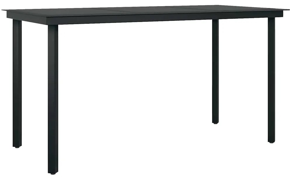 Conjunto jantar jardim 5 peças almofadas vidro vime PE castanho