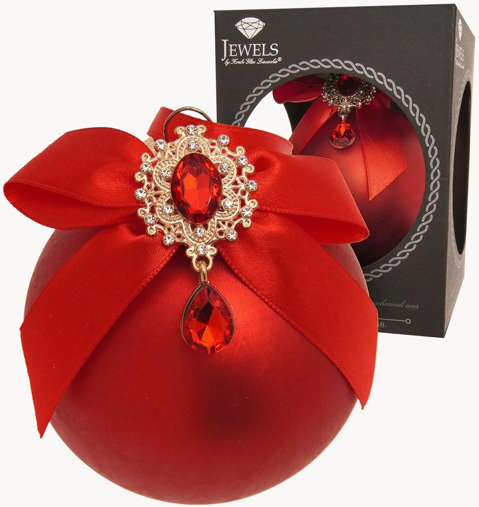 Bola de Natal pintada à mão Rhinestones + Bow
