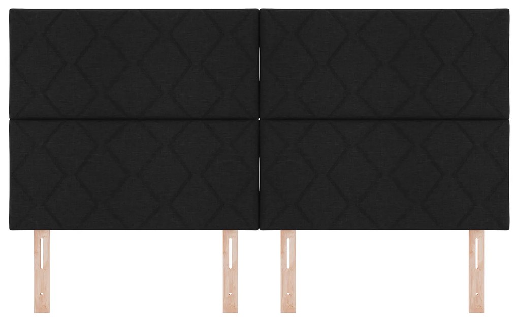 Cabeceira Design de Blocos de Diamante Preta 180 cm Tecido