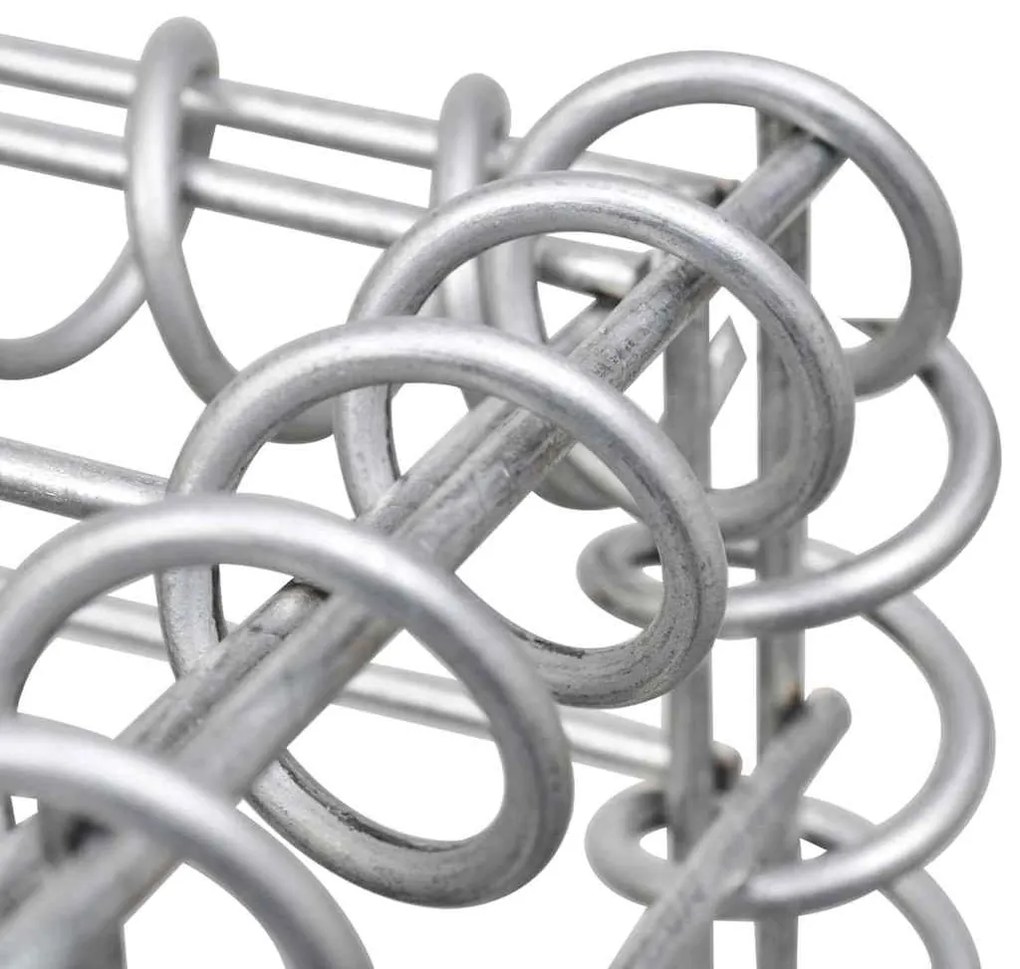 Canteiro elevado/cesto gabião 270x50x50 cm aço galvanizado