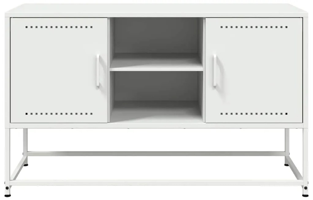 Móvel de TV 100,5x39x60,5 cm aço branco