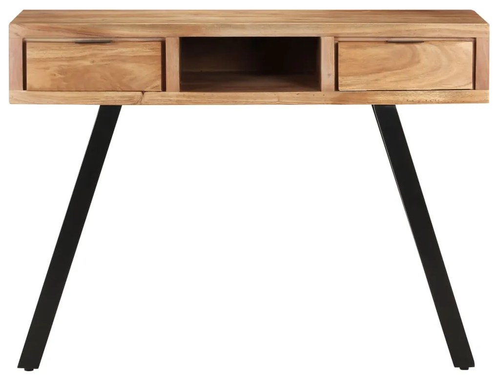 Secretária 107x45x79 cm acácia maciça com arestas vivas