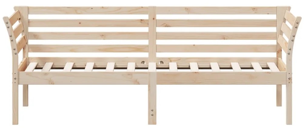Sofá-cama sem colchão 90x190 cm madeira de pinho maciça