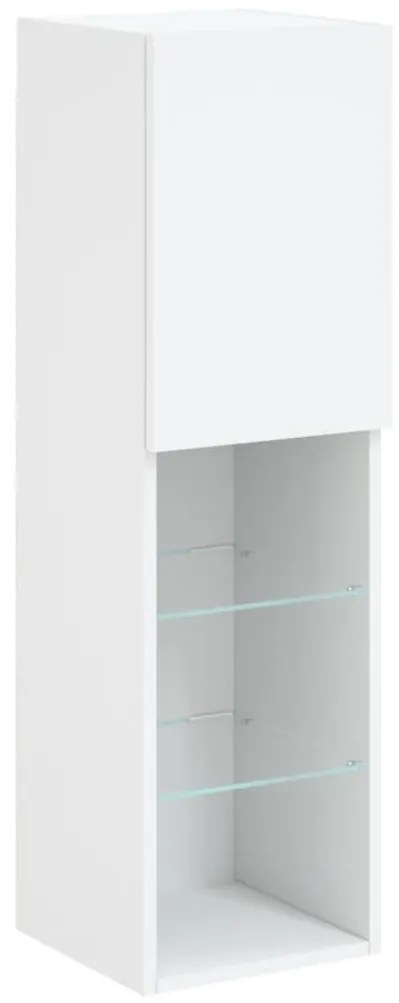 Móvel de TV c/ luzes LED 30,5x30x102 cm branco