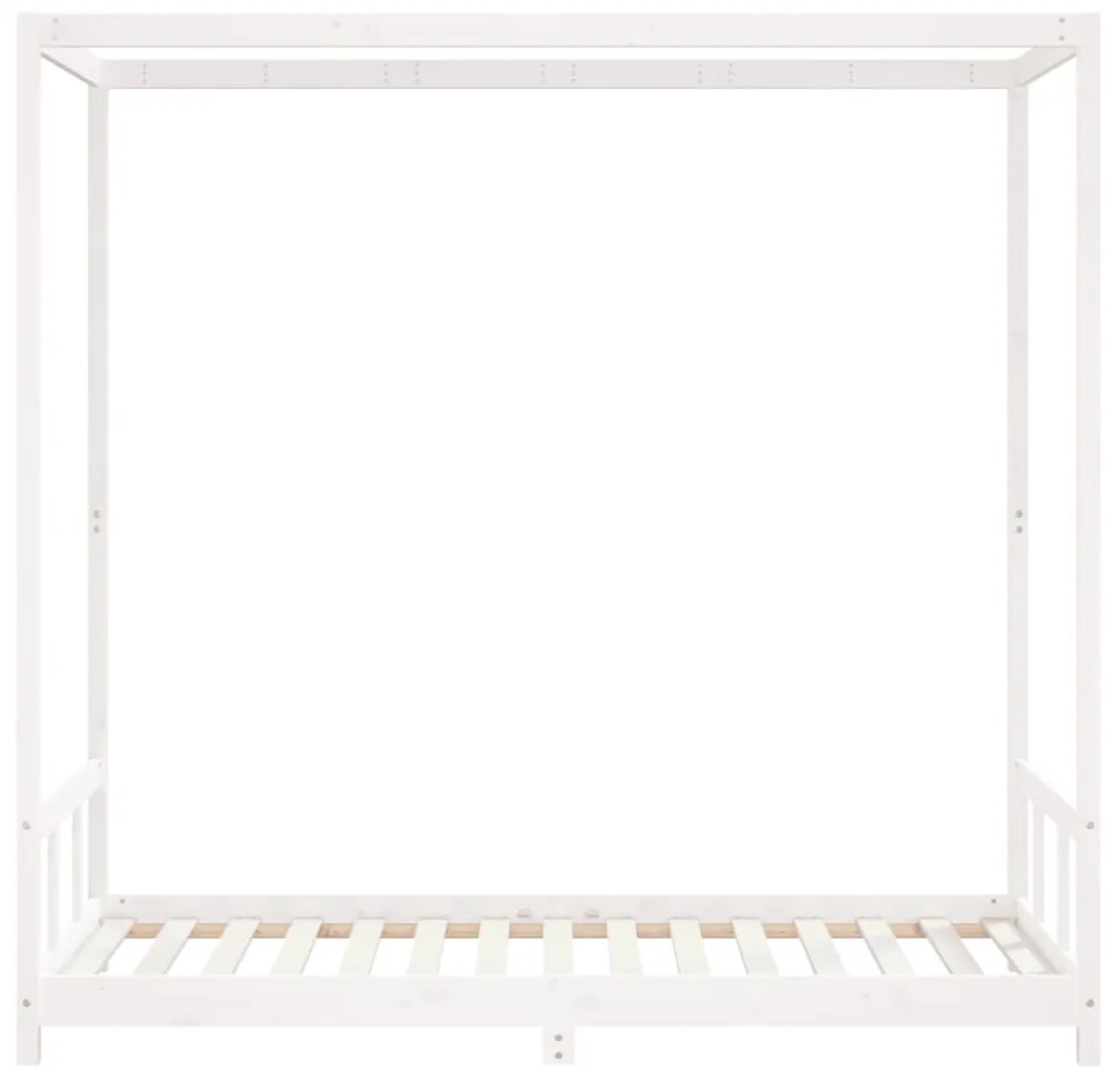 Estrutura de cama infantil 90x190 cm pinho maciço branco