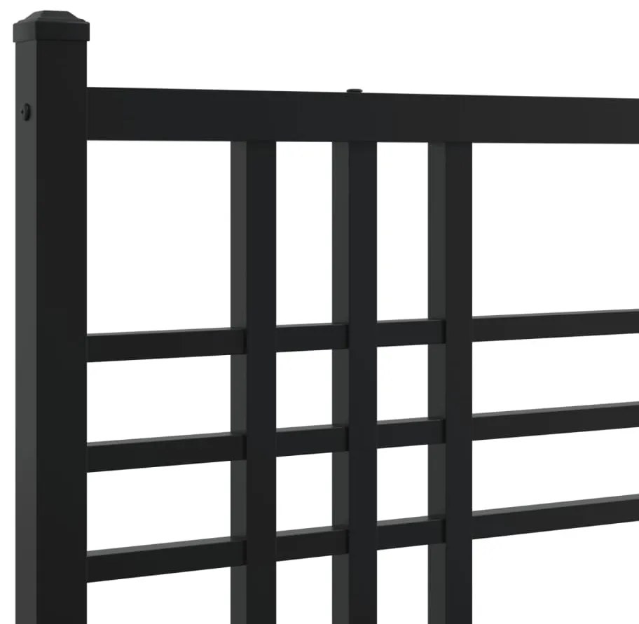 Cabeceira de cama 150 cm metal preto