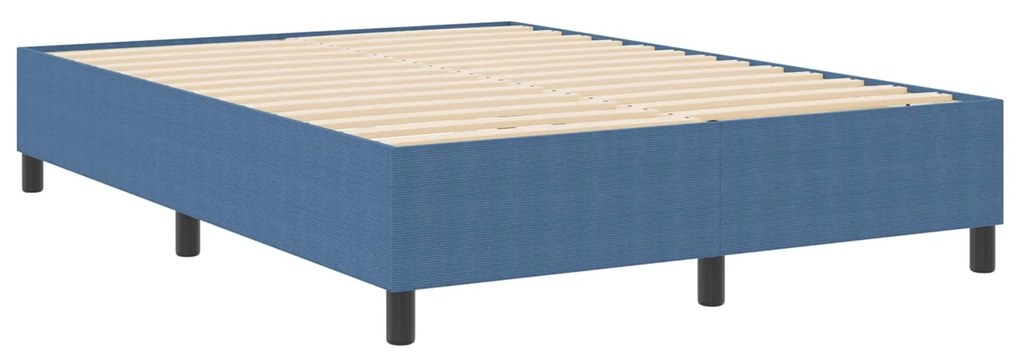 vidaXL Estrado de cama plataforma Azul 160 x 200 cm tecido
