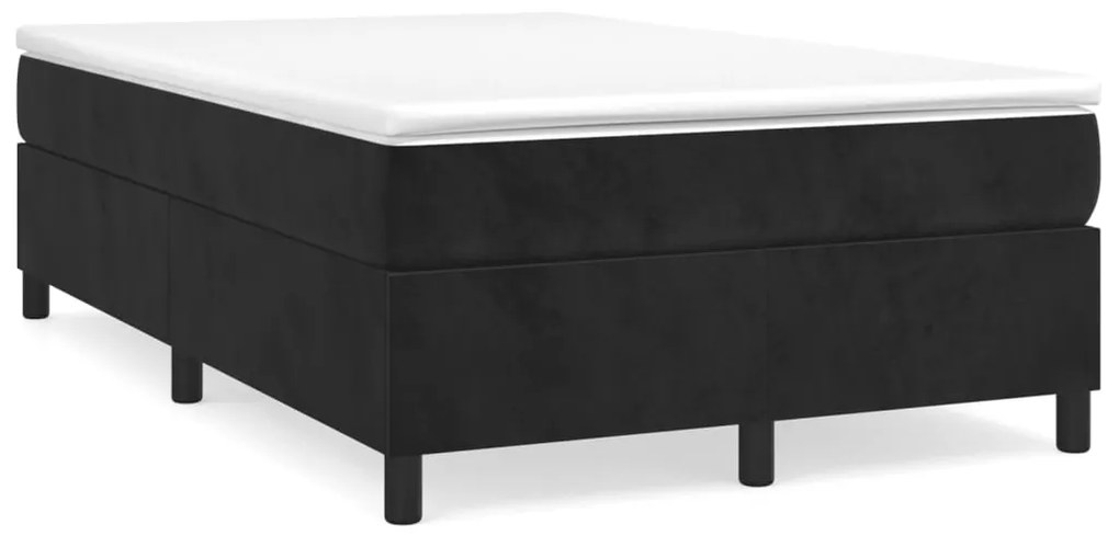 3121110 vidaXL Estrutura de cama com molas 120x200 cm veludo preto