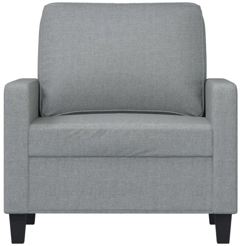 Poltrona tecido 60 cm cinzento-claro
