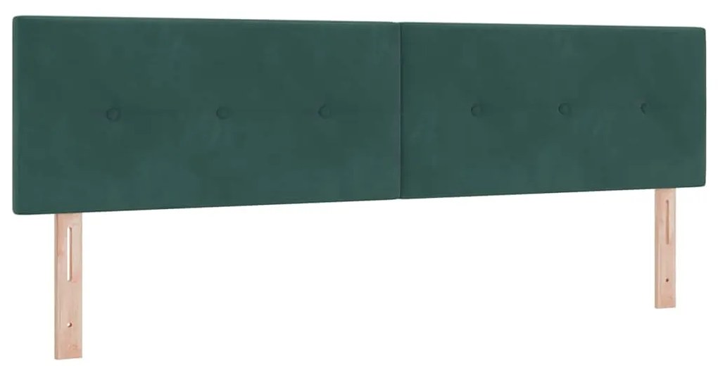 Cama Box com Colchão vidaXL Verde Escuro 180x200 cm em Veludo