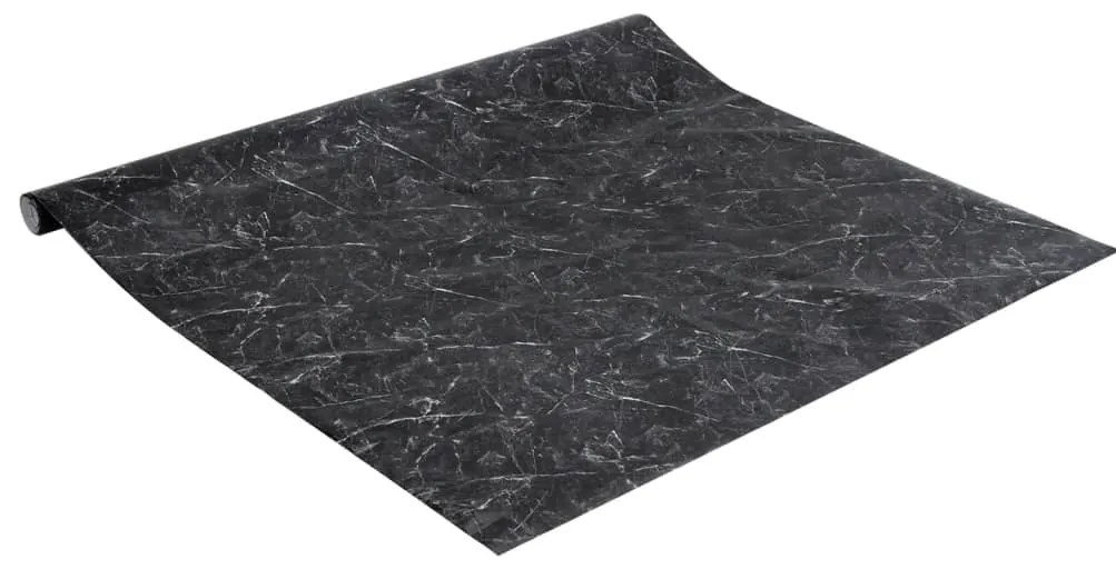 Autocolantes para móveis 90x500 cm PVC preto mármore