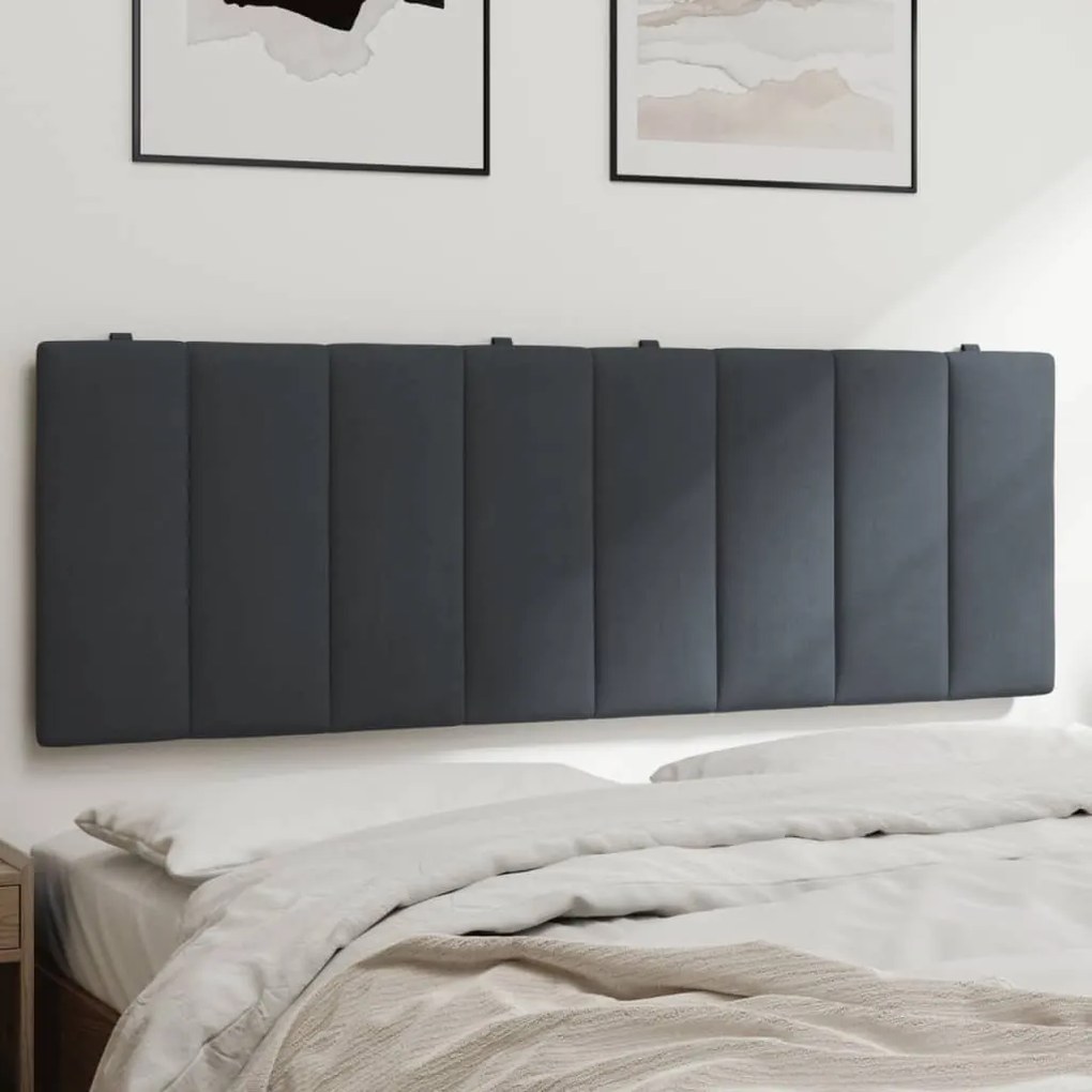 vidaXL Almofadão de cabeceira 120 cm veludo cinzento-escuro