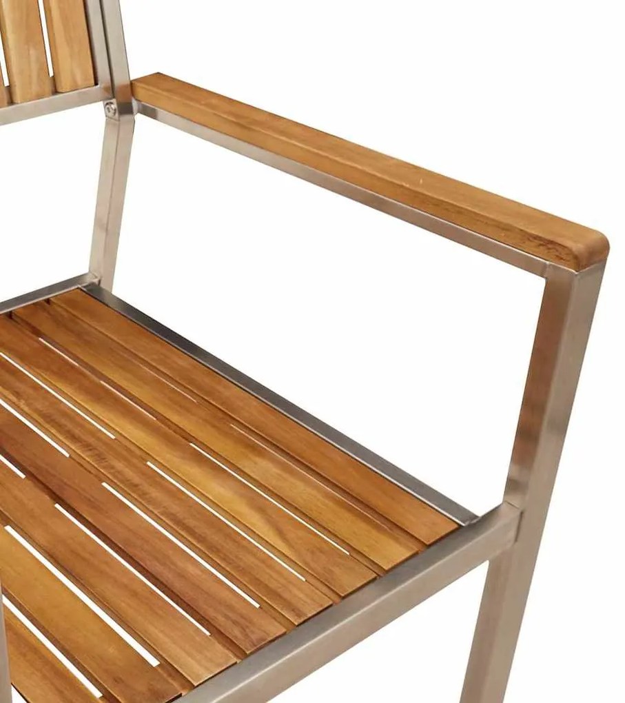 Conjunto de Jantar de 5 Peças de Jardim vidaXL em Madeira de Acácia