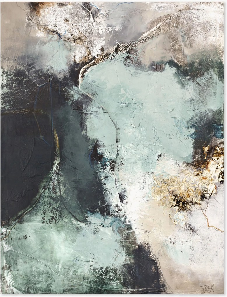 Quadro em tela pintada à mão Great Green