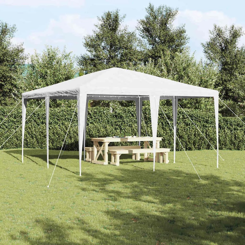 vidaXL Tenda de Festa Branco 400 x 400 x 266 cm Polietileno e Aço
