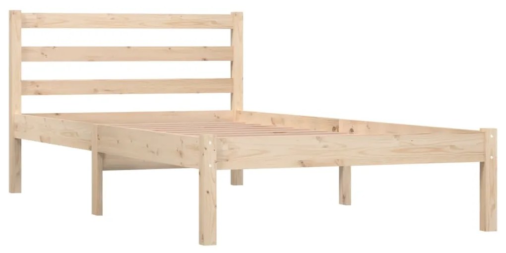 Estrutura de cama solteiro 90x190 cm pinho maciço