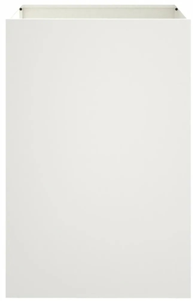 Vaso/floreira 52x48x75 cm aço branco