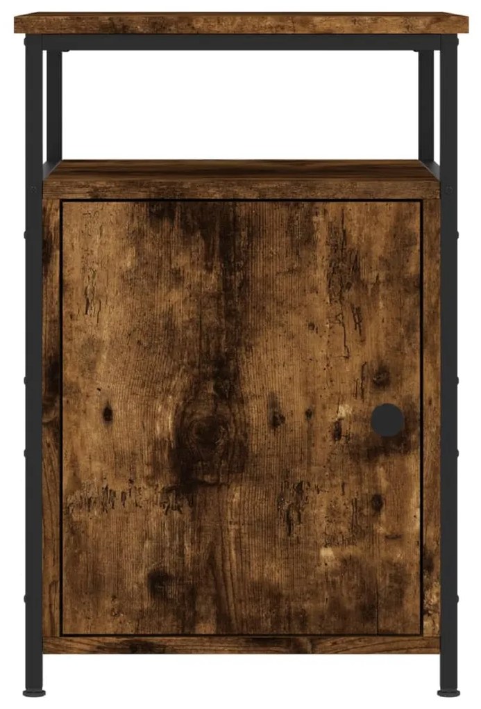 Mesa de cabeceira 40x42x60 cm derivados madeira carvalho fumado