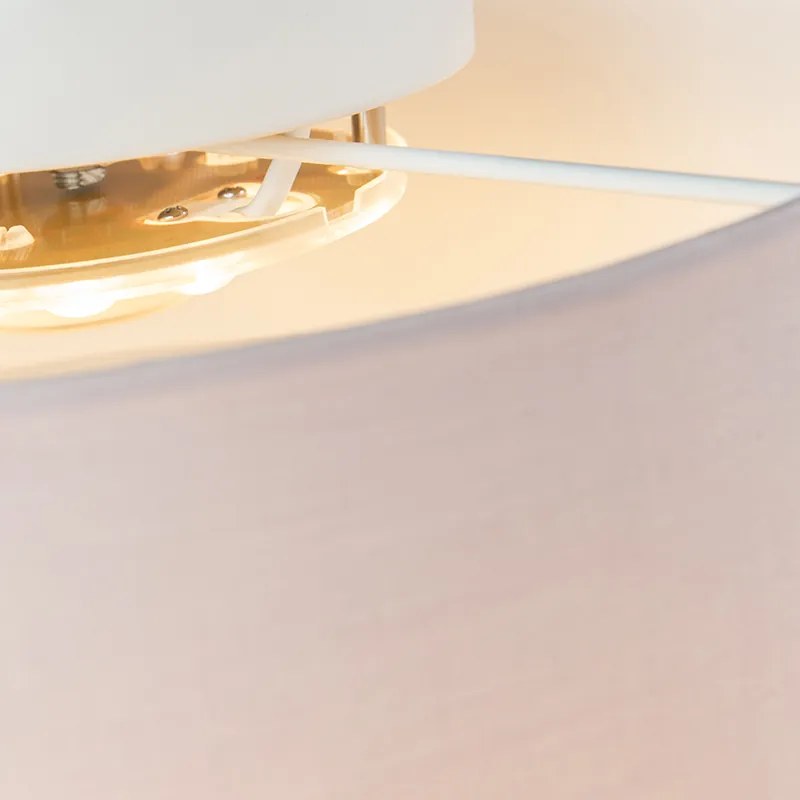 Candeeiro de teto rosa 30 cm c/ LED - Drum LED Moderno