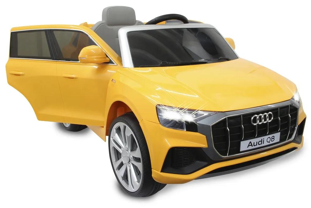 Carro elétrico infantil bateria 12V Audi Q8 Amarelo