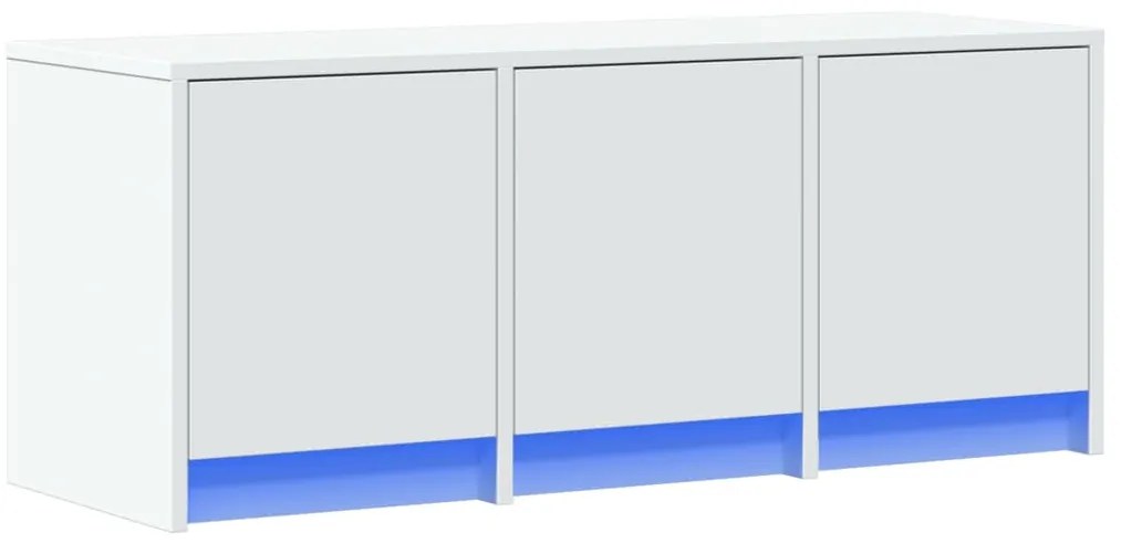 Móvel de TV com luzes LED derivados de madeira branco