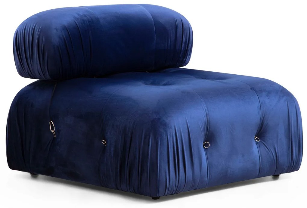 Sofá de Canto Bubble – Veludo Azul – 288 cm x 190 cm