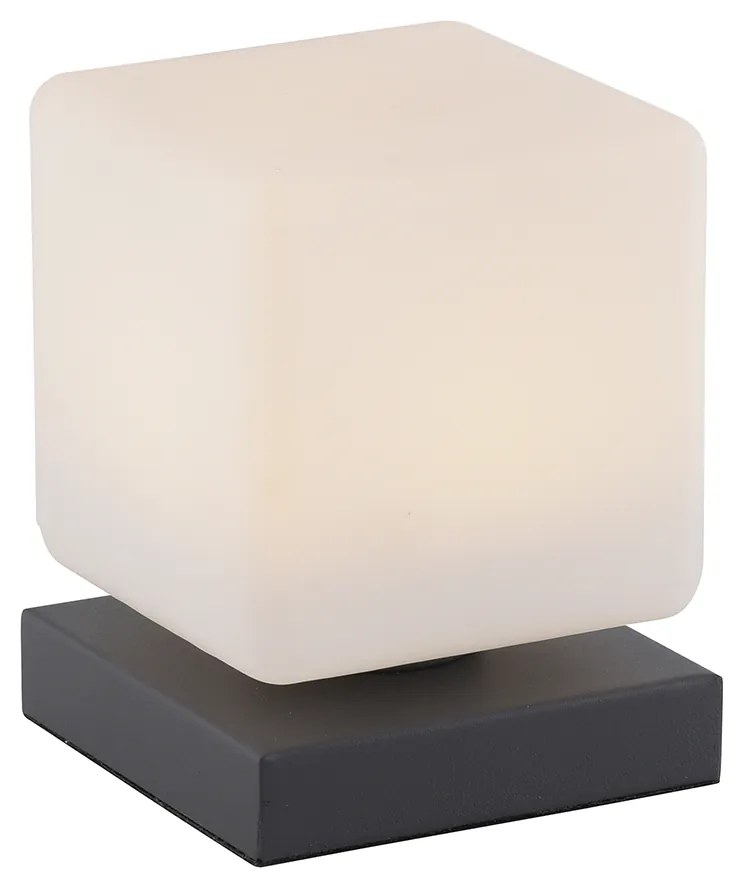 Candeeiro de mesa cinzento escuro com LED regulável por toque - Jano Moderno