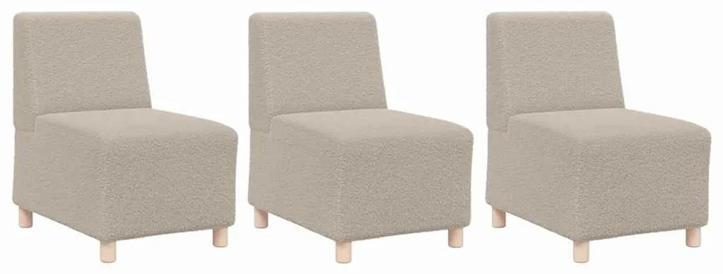 Sofá Chiar 3 pcs Cinzento-claro 55 x 74 x 82 cm