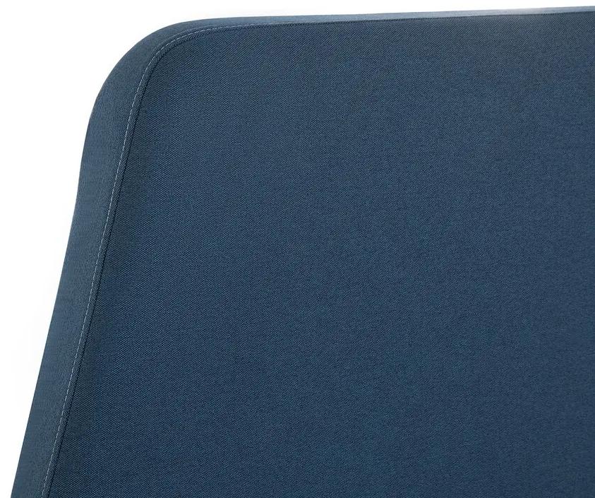 Cama de casal em tecido azul escuro 180 x 200 cm VIENNE Beliani