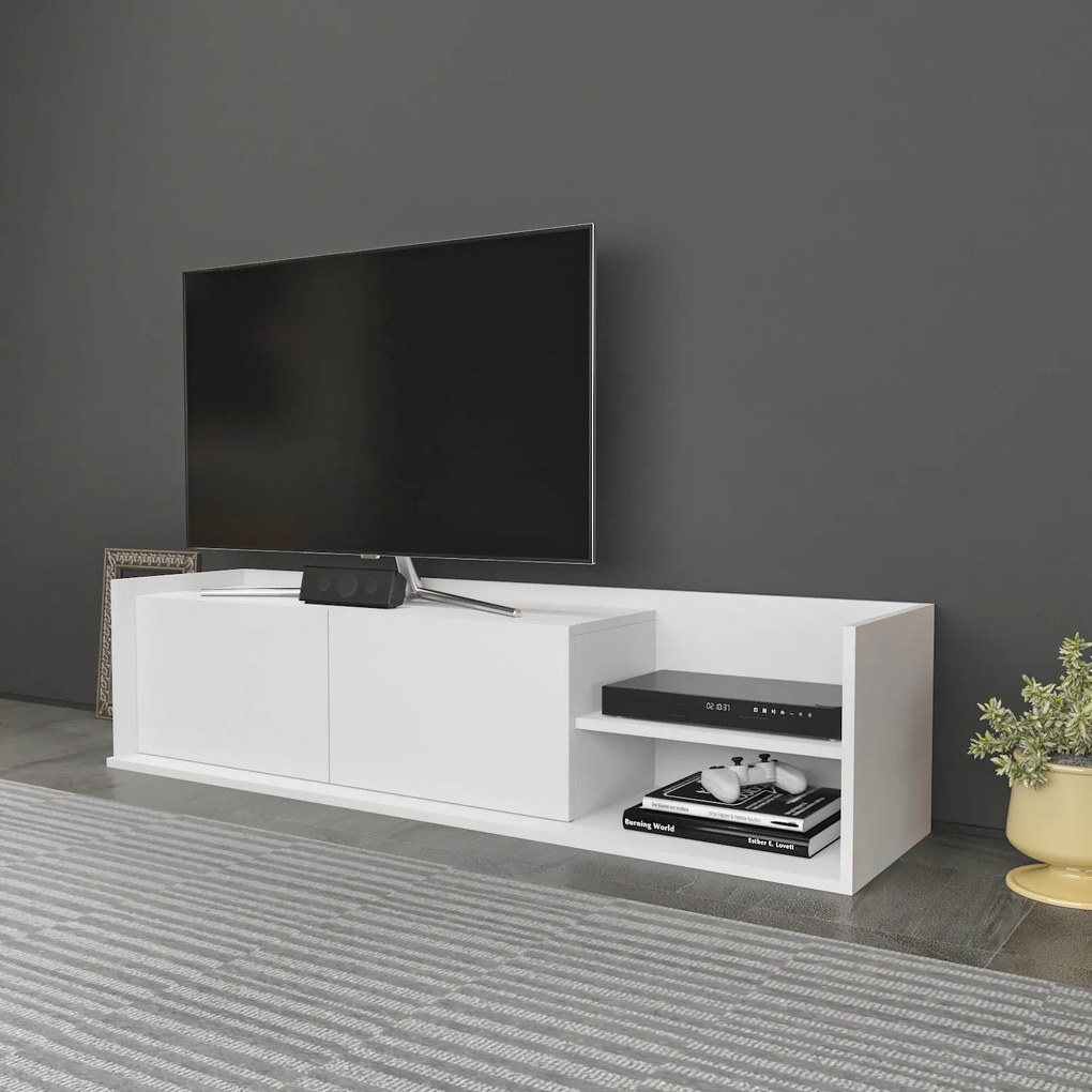 Suporte para TV Krog – Branco – 160x35x36,8 cm
