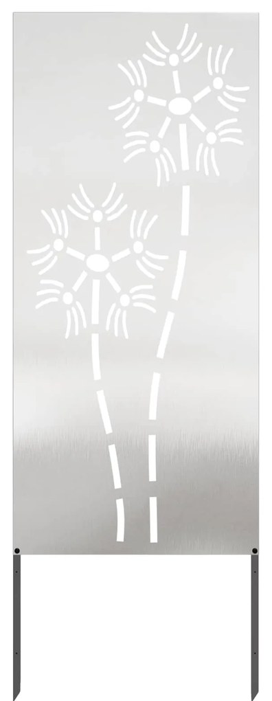 vidaXL Tela de Privacidade para Jardim Fretwork Prateado 50 x 140 cm