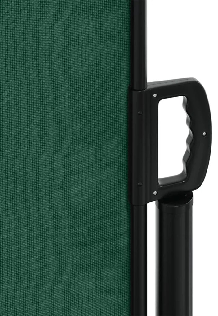 Toldo lateral retrátil 120x1200 cm verde-escuro
