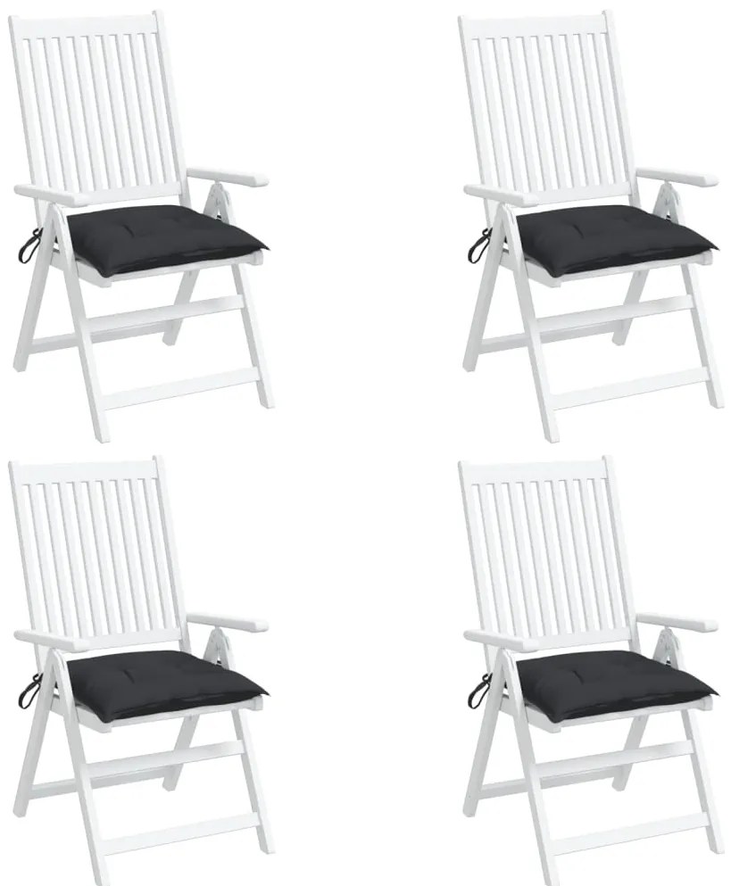 Almofadões para móveis de paletes 4 pcs tecido oxford preto