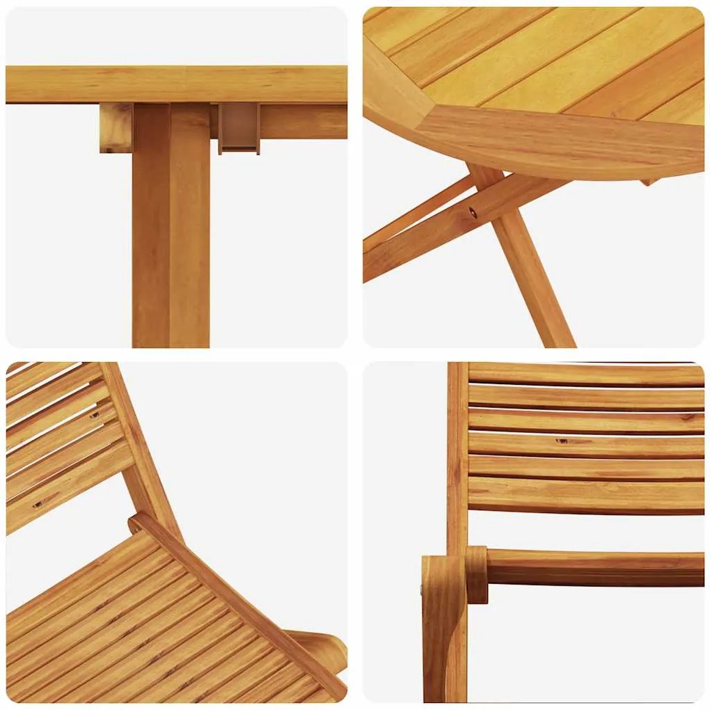 Conjunto de Móveis de Exterior Manual 3 pcs 70 x 70 x 75 cm