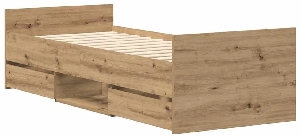 Estrutura de cama sem colchão 90x190cm derivados de madeira