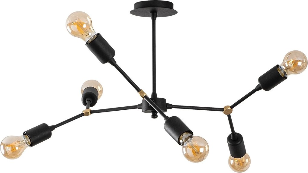 Candeeiro Suspenso Sparrow – Preto – 67 x 67 cm