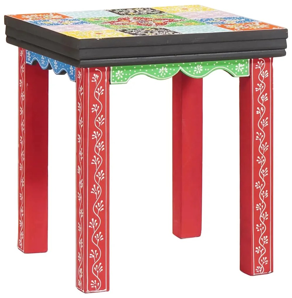Mesas Empilháveis 3 pcs Madeira Sólida de Manga